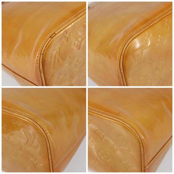 LOUIS VUITTON Monogram Vernis Houston Hand Bag Beige - Picture 15 of 15